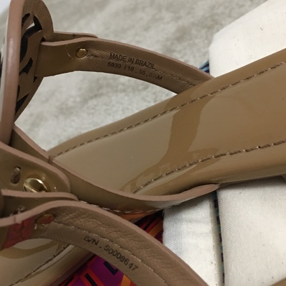 Tory Burch Miller Sandals Patent Leather SZ 8.5 - Picture 7 of 8